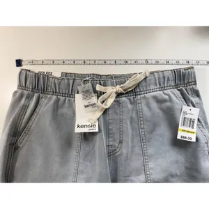 Kensie Jeans High‎ Rise Wide Leg Pull On Denim Pants Logan Blue Medium NEW thumbnail 11