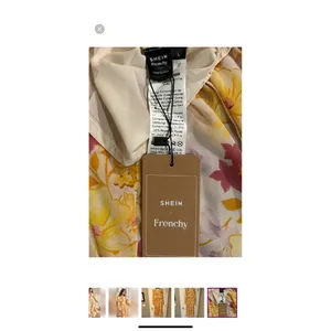 New SHEIN Frenchy Yellow Floral Lined Maxi Dress Boho Long Sleeve Formal Wedding thumbnail 5