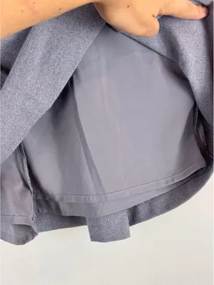 Abercrombie & Fitch Gray Pleated Mini Skort Size S High Rise Tailored Preppy thumbnail 5
