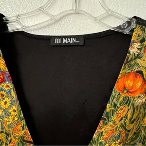 Vintage 111 Main Pumpkin Scarecrow Crow Corn Vest Women’s/ Men’s L/XL Button Up thumbnail 2
