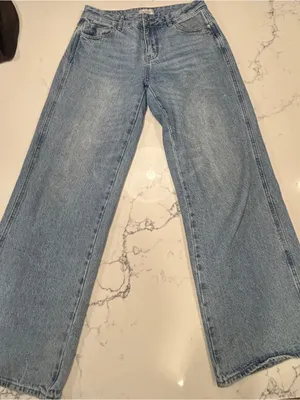PAC SUN Low-Rise Wide-Leg Women's Jeans - Light Blue size 27 thumbnail 1