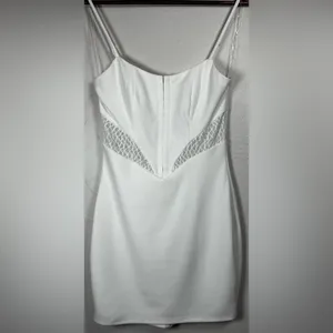 (The Buckle) Privy Bustier Mesh Inset White Mini Glam Dress Size Small thumbnail 4