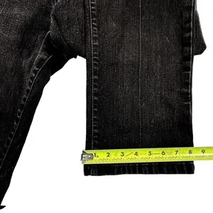 Levi’s 505 Straight Leg Contrast Stitched Black Denim Jeans Women’s Size 16M 33x thumbnail 6