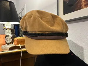 Peter Grimm Corduroy Baker Boy Hat with Anchor Detail thumbnail 4