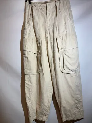 Free People Brentwood Aged Green Slouchy Cargo Pants Cotton Size 12 thumbnail 3