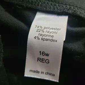 Maurices Women’s Size 16 Black Casual Pants Regular Fit Straight Leg Workwear thumbnail 7