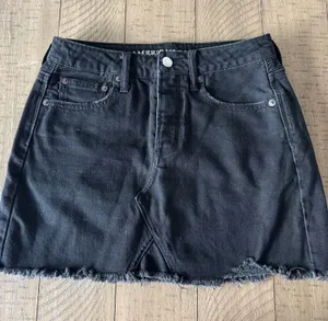 American Eagle Black Denim mini skirt  thumbnail 1