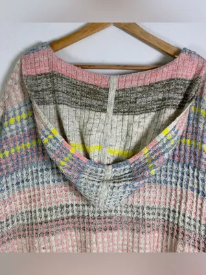 Daily Practice Anthropologie Women M/L Hooded Open Knit Poncho Sweater Oversized thumbnail 10