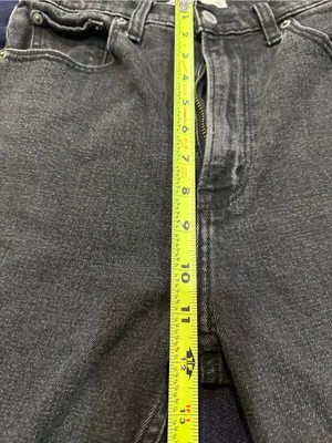 Black Washed Straight-Leg Jeans thumbnail 5