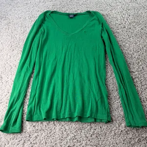 Ralph Lauren Sport Green Pima Cotton Lyocell V-Neck Long Sleeve Tee XL thumbnail 1