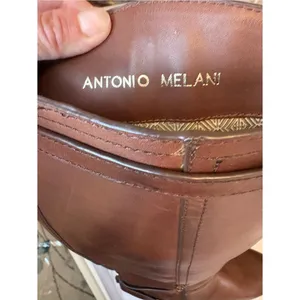 Antonio Melani Brown Riding Boots Leather Buckle Size 7.5 NWOT thumbnail 3
