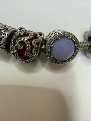 Authentic Pandora Sterling Silver Bracelet with Charm thumbnail 5