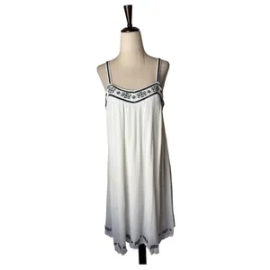 Ariat Dress Women Medium‎ White Gauze Embroidered Western Brandy Mini Boho thumbnail 2