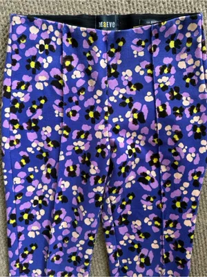 Anthropologie Maeve The Margot Kick Flare Crop Pant Purple Floral Size XXS thumbnail 4