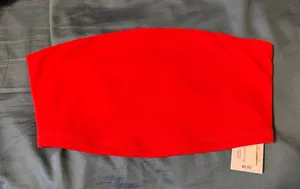 wild fable Red Fitted Cropped Tube Top thumbnail 1