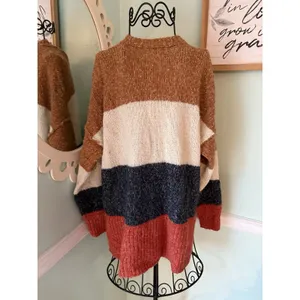Madewell S Striped Baxter Tunic‎ Sweater Oversized Alpaca Blend Knit Crewneck thumbnail 3