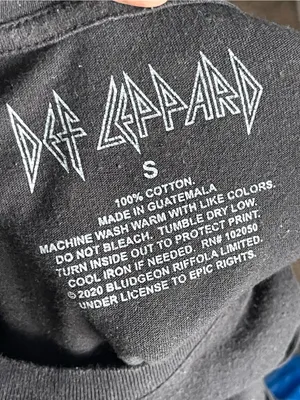DEF LEPPARD | Black Logo Band Tee Sz S thumbnail 5