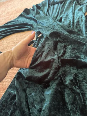 Vintage Lane Bryant Emerald Green Velvet Robe Size 14/20 thumbnail 7