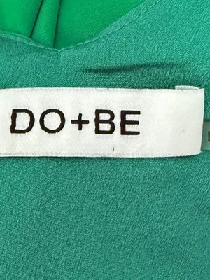 DO+BE Emerald Green Ruffle Wrap Mini Dress Sz L thumbnail 7