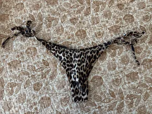 Cheetah Print Bikini Bottoms Brown thumbnail 1