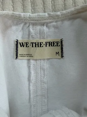 Free People High Roller Shortalls in Optic White Cotton thumbnail 6