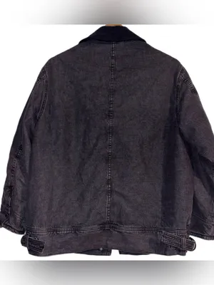 FP We The Free Sweet Talk Denim Barn Coat Black Extra Small New With Tags thumbnail 5