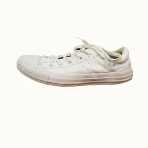 Converse Womens Shoes Size 6 White Leather Chuck Taylors Lace-Up Low Top thumbnail 8