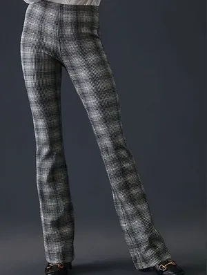 Anthropologie Maeve Plaid Bootcut Pull On Pants Preppy Academia Office Work thumbnail 1