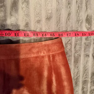 POL‎ Corduroy Button Front Mini Skirt Terracotta Pink Size S Boho A-Line Skirt thumbnail 4