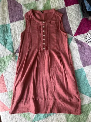 North River Button Tank Dress Pink Size M thumbnail 1