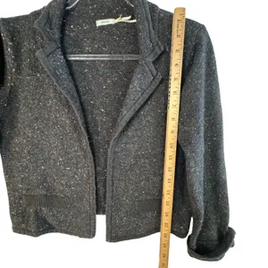 Kimchi Blue‎ Urban Outfitters Confetti Knit Cropped Cardigan Blazer Gray Tweed L thumbnail 6