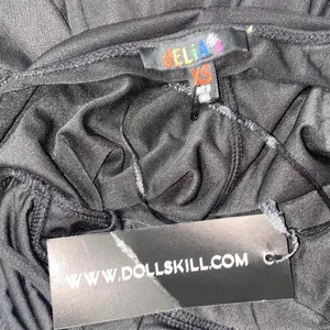 Dollskill Delia’s Black mesh ruffle slip dress thumbnail 7