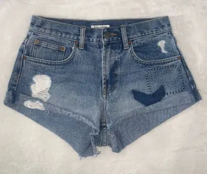 Billabong distressed jean shorts womens size 24 thumbnail 1