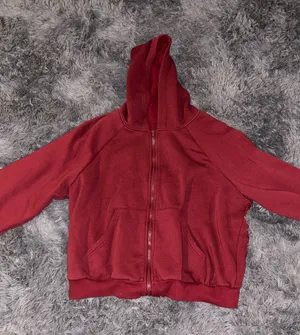 Burgundy Zip-Up Hoodie thumbnail 1