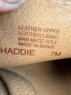 Nurture Haddie Brown Leather Shootie Booties Wingtip Heels‎ Size 7M thumbnail 2