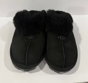 UGG Coquette Slippers Women’s 6 Black Shearling Lined Indoor Outdoor thumbnail 1