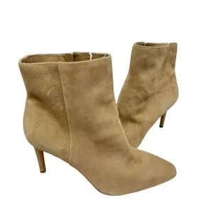 Vince Camuto Boots Size 8 Leather Womens Tan Almond Toe‎ Side Zip Ankle Booties thumbnail 5