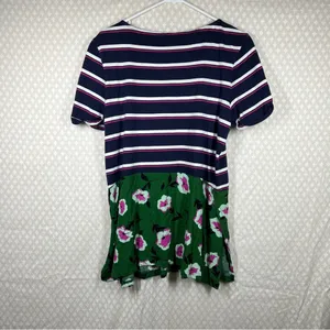 Anthropologie Striped Floral Two Way Short Sleeve Top‎ thumbnail 7