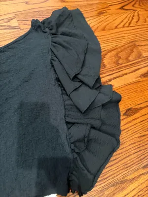 Anthropologie One-Shoulder Ruffled Top thumbnail 2