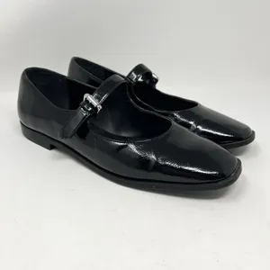 Steve Madden Solanna Mary Jane Flats Women's Size 10M‎ Black Patent Faux Leather thumbnail 2