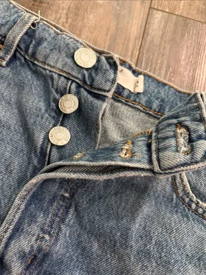 Garage Denim Jeans Shorts Festival Distress Destroyed Fray Cutoff size 26 thumbnail 7