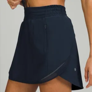 Lululemon Navy Blue Hotty Hot‎ High-Rise Skirt thumbnail 1