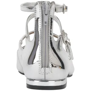 INC International Concepts Womens Valan Triple-Strapped Flats Silver Gray 9M thumbnail 12