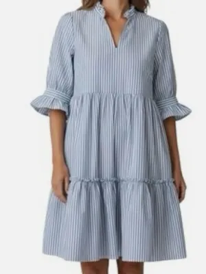 Gretchen Scott Teardrop Stripe Wash & Wear Periwinkle XS NWT thumbnail 1