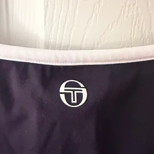Sergio Tacchini Navy Blue White Trim Elise Court Tennis Dress Mini Small Women thumbnail 4