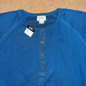 NWT 80’s Vintage Shoulder Pads Gap Crewneck Snap Sweatshirt thumbnail 2