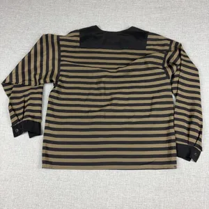 Vintage Albert Nipon Blouse Womens 6 Brown Striped Round Neck Long Sleeve‎ Silk thumbnail 9