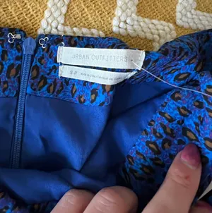 Urban Outfitters Blue Leopard Print Mini Skirt thumbnail 6
