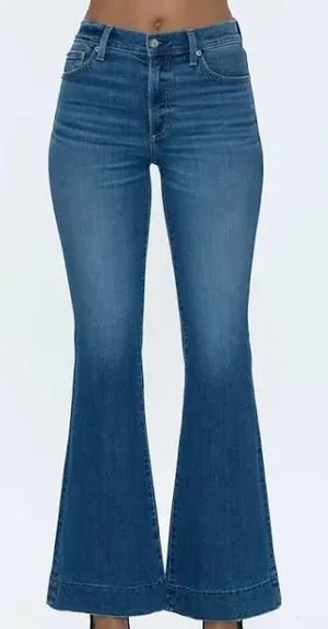 Pistola Kinsley Mid Rise Flare Jeans Size 28 thumbnail 1