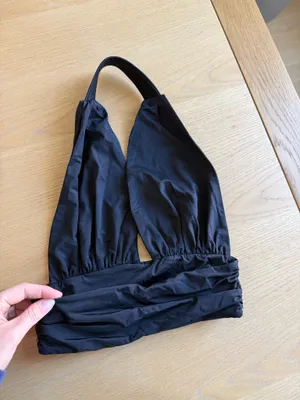 Princess Polly Black Halter Crop Top thumbnail 2